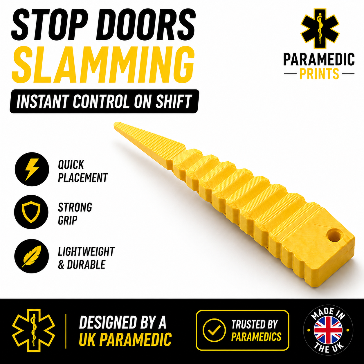 Paramedic Door Jam Wedge – Stops Doors Slamming EMT Ambulance Tool