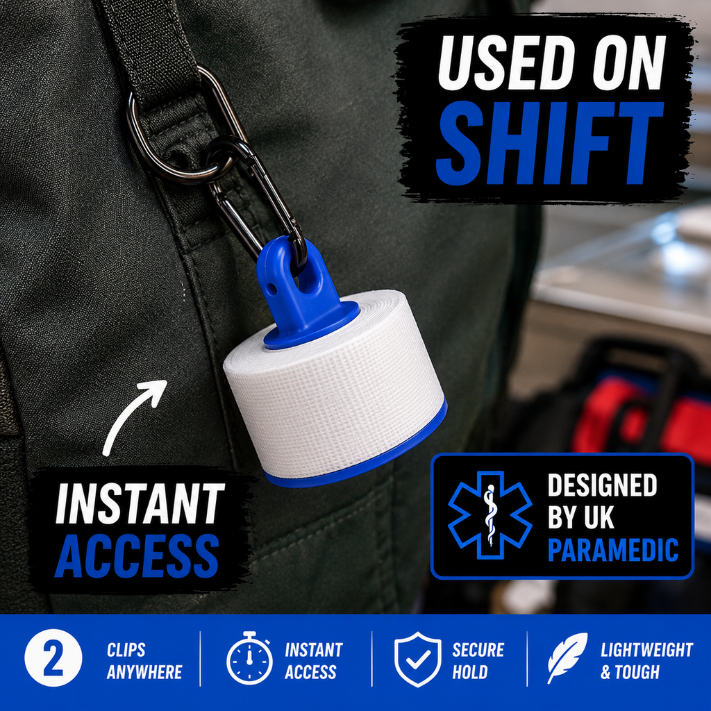 Paramedic Tape Holder Clip – EMS Medical Tape Holder & Dispenser for Belt bag Ambulance EMT