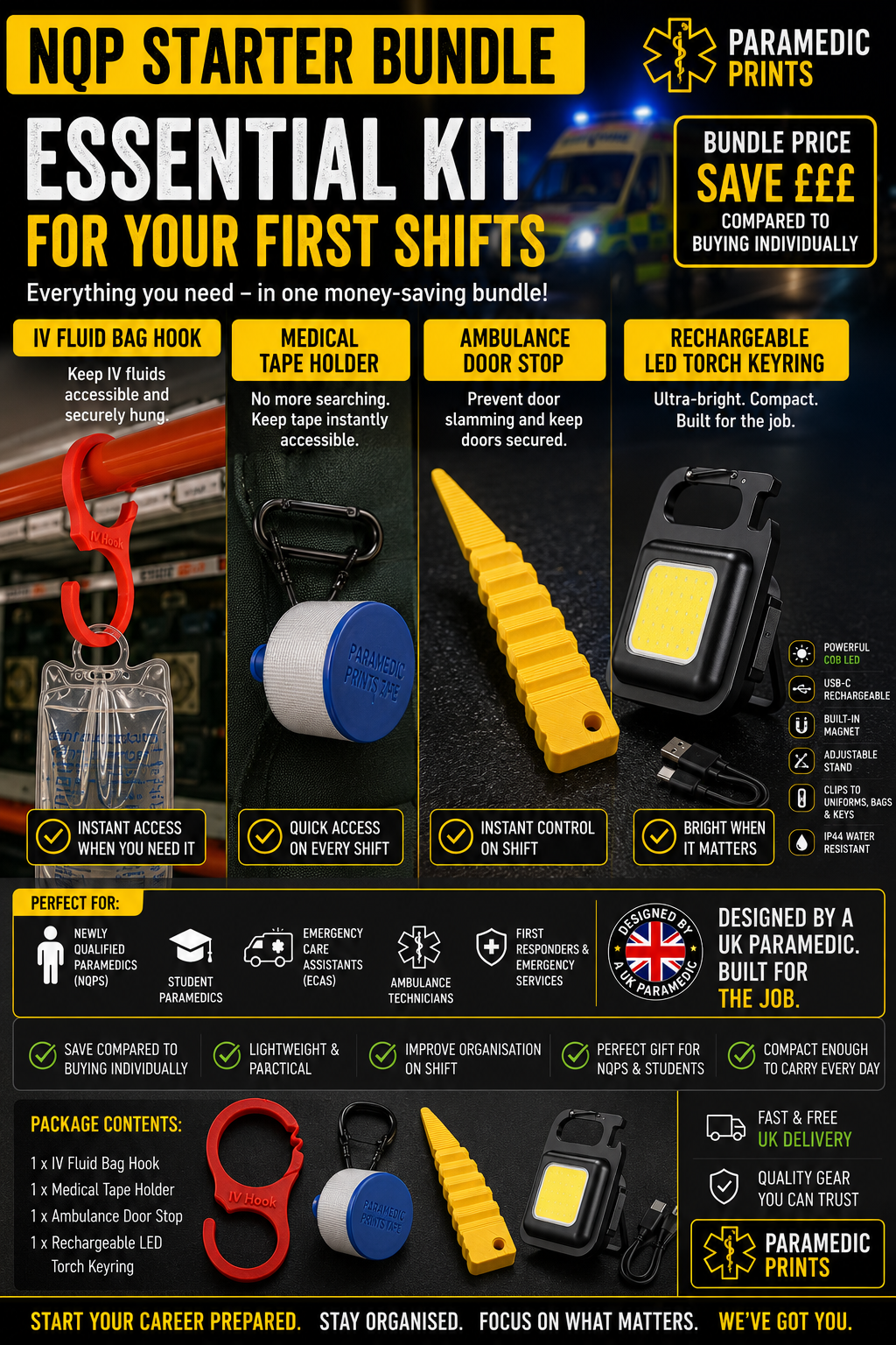 🚑 NQP Starter Bundle – Essential Kit for Student & Newly Qualified Paramedics